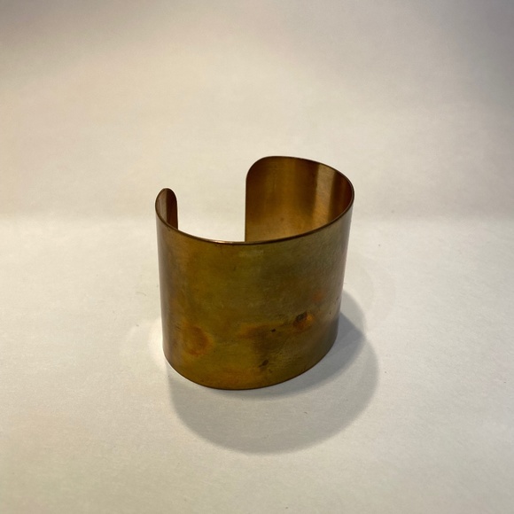 Heather Belle Niki Cuff - Lightly Distressed Polished Brass Bracelet - Picture 3 of 5
